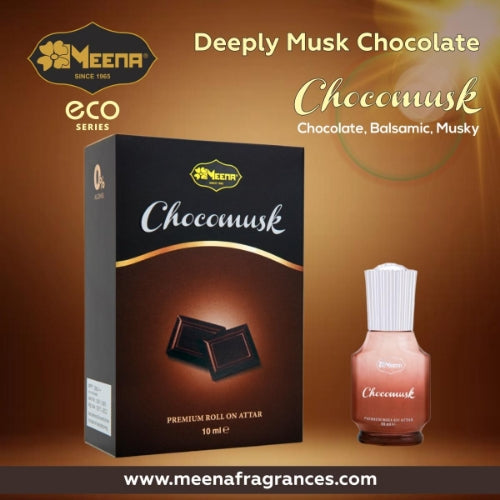 MEENA Choco Musk A Choco with Musk Create a Fantastic Smell Herbal Attar (Chocolate, Musk) 10 ML