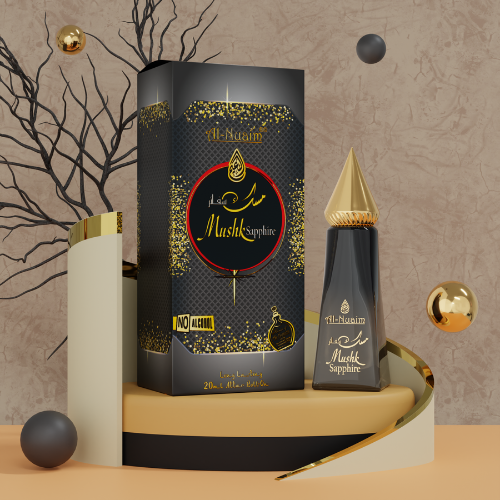 Al Nuaim Mushk Sapphire Great Fragrance Long Lasting (Unisex) Floral Attar (Musk Arabia)