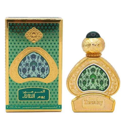 Al Haramain Tuesday Fragrance - 15 ml Roll on Perfume Oil (Attar) With Musk, Amber, Sandalwood