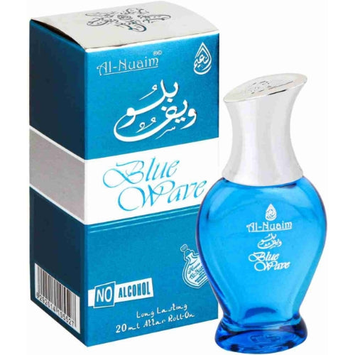 Al-Nuaim Heart Blue Wave Alcohol Free Attar Roll On - 20ml Floral Attar