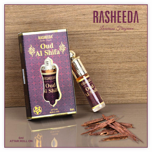 Rasheeda Oud Al Shifa Attar 6 ml Floral Attar – Attarwala.in